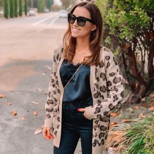 Leopard cardigan Pink Lily